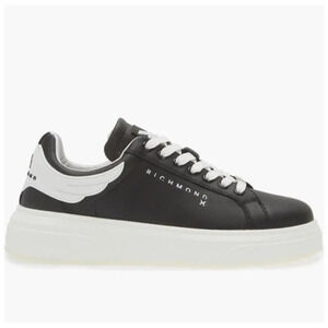 John Richmond 20007 CP Sneakers Low Platform Casual Leather Black Men’s Sz 6